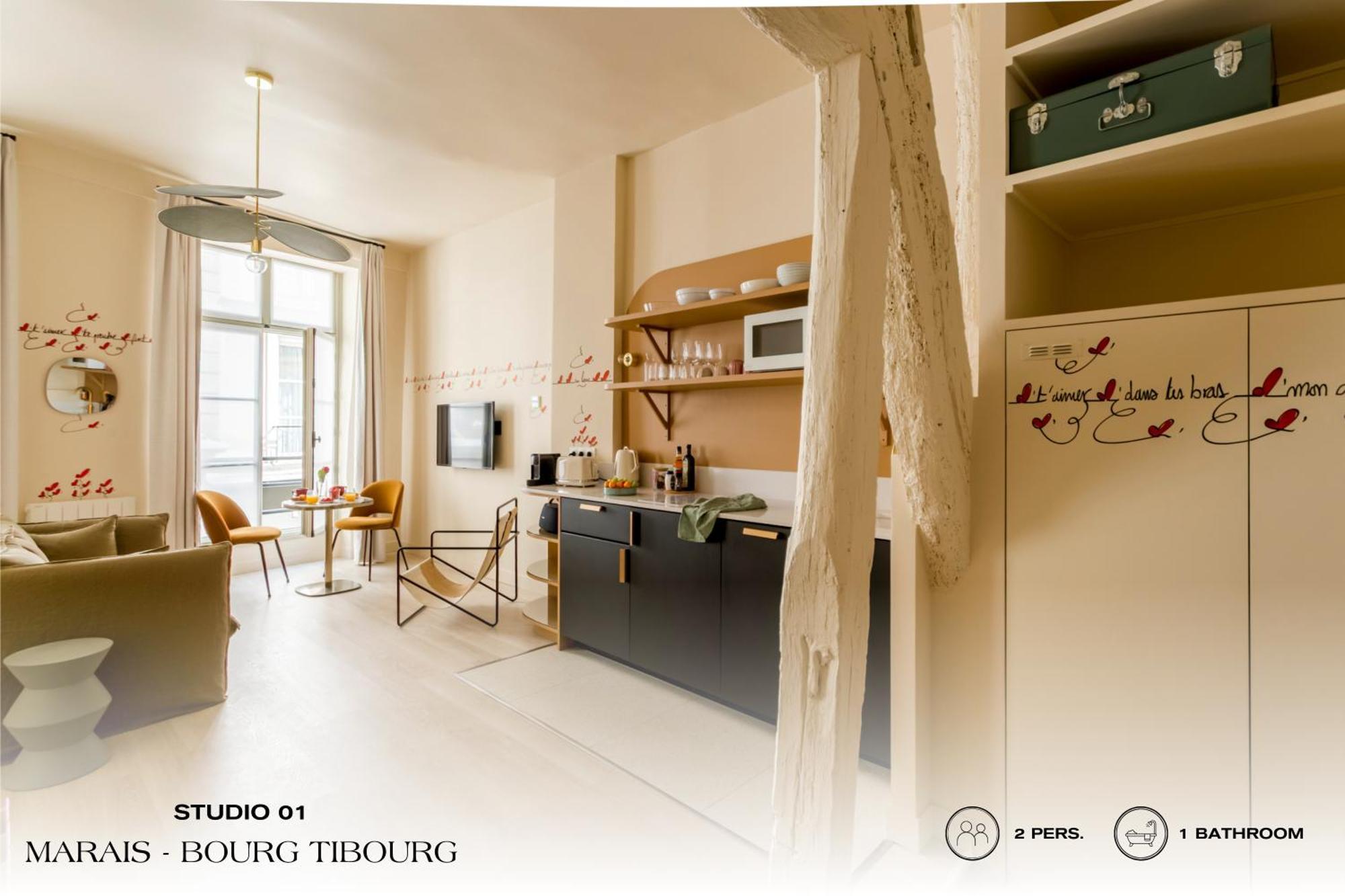 Beauquartier - Marais, Bourg Tibourg Apartment Paris Exterior foto