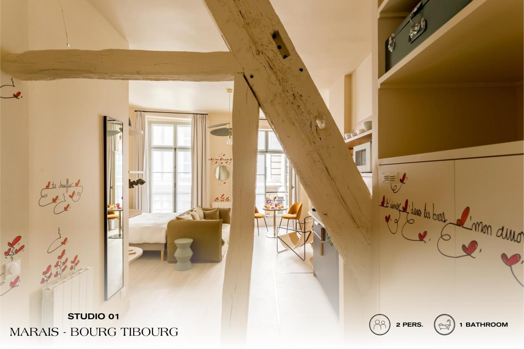 Beauquartier - Marais, Bourg Tibourg Apartment Paris Exterior foto